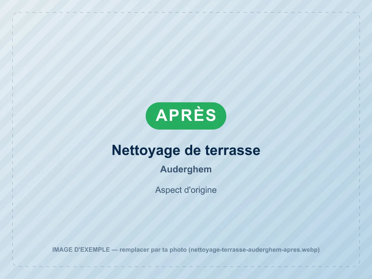 Nettoyage de terrasse après nettoyage haute pression à Auderghem