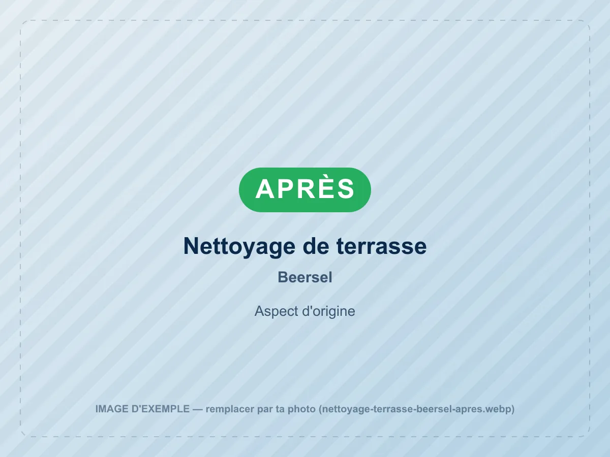 Nettoyage de terrasse après nettoyage haute pression à Beersel