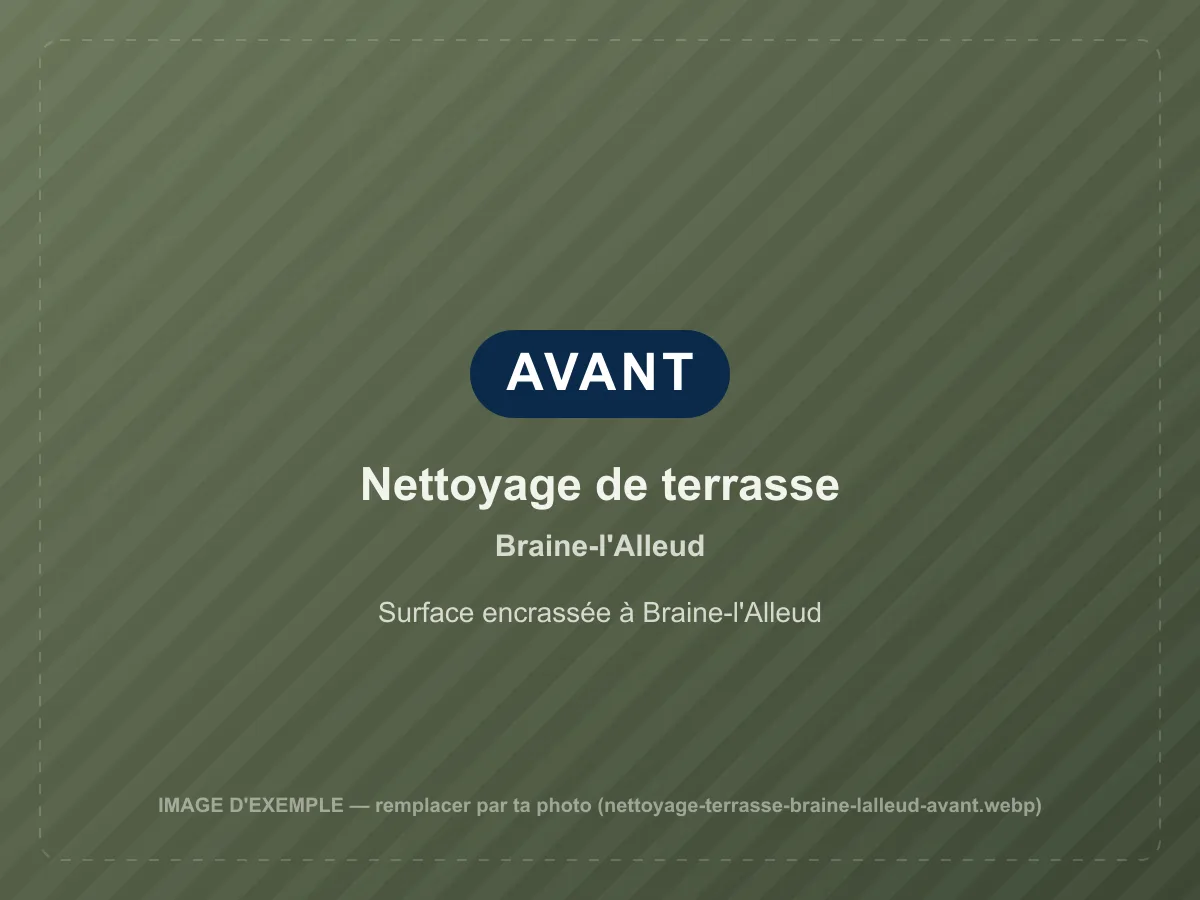 Nettoyage de terrasse avant nettoyage à Braine-l'Alleud
