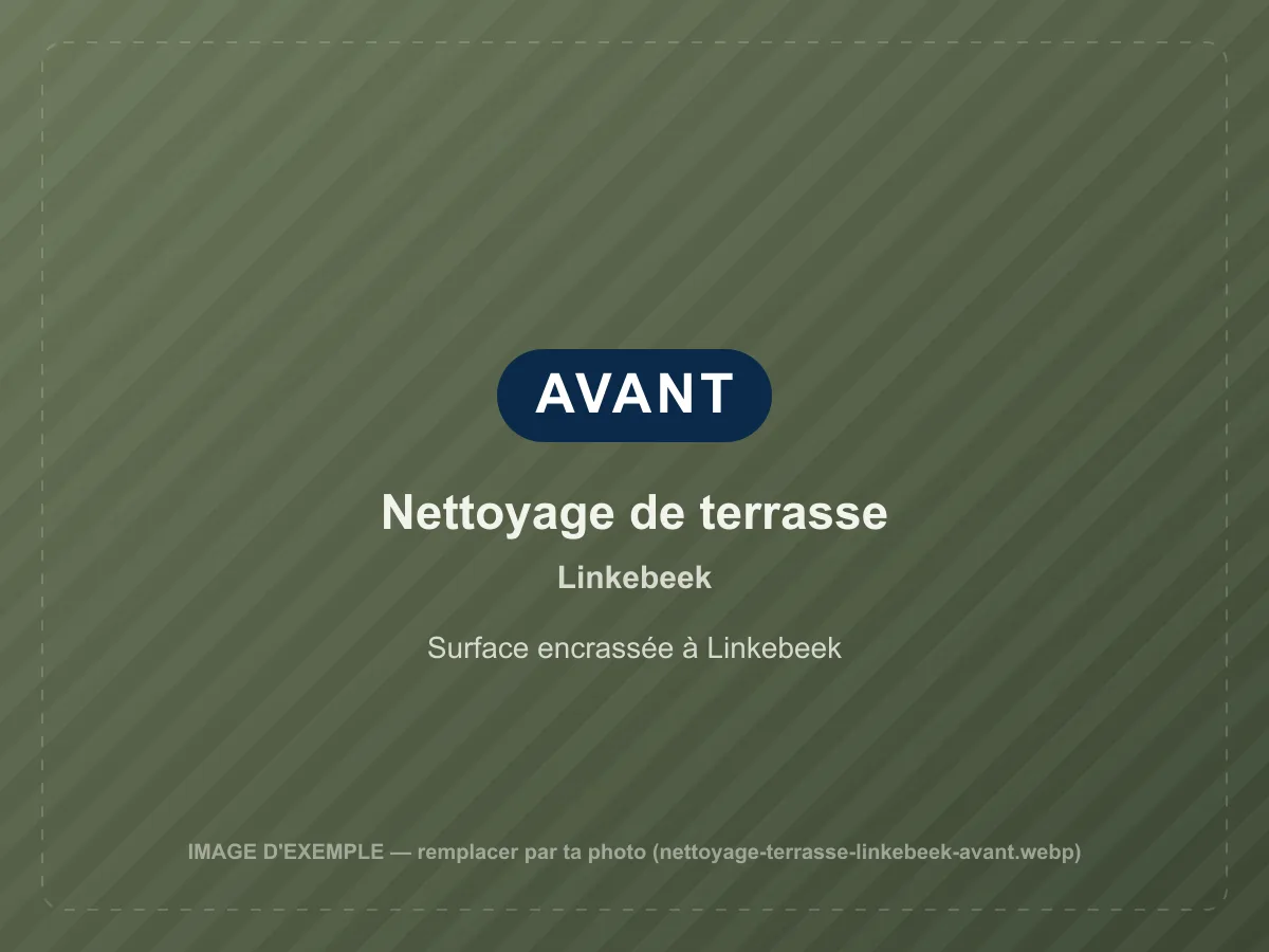 Nettoyage de terrasse avant nettoyage à Linkebeek