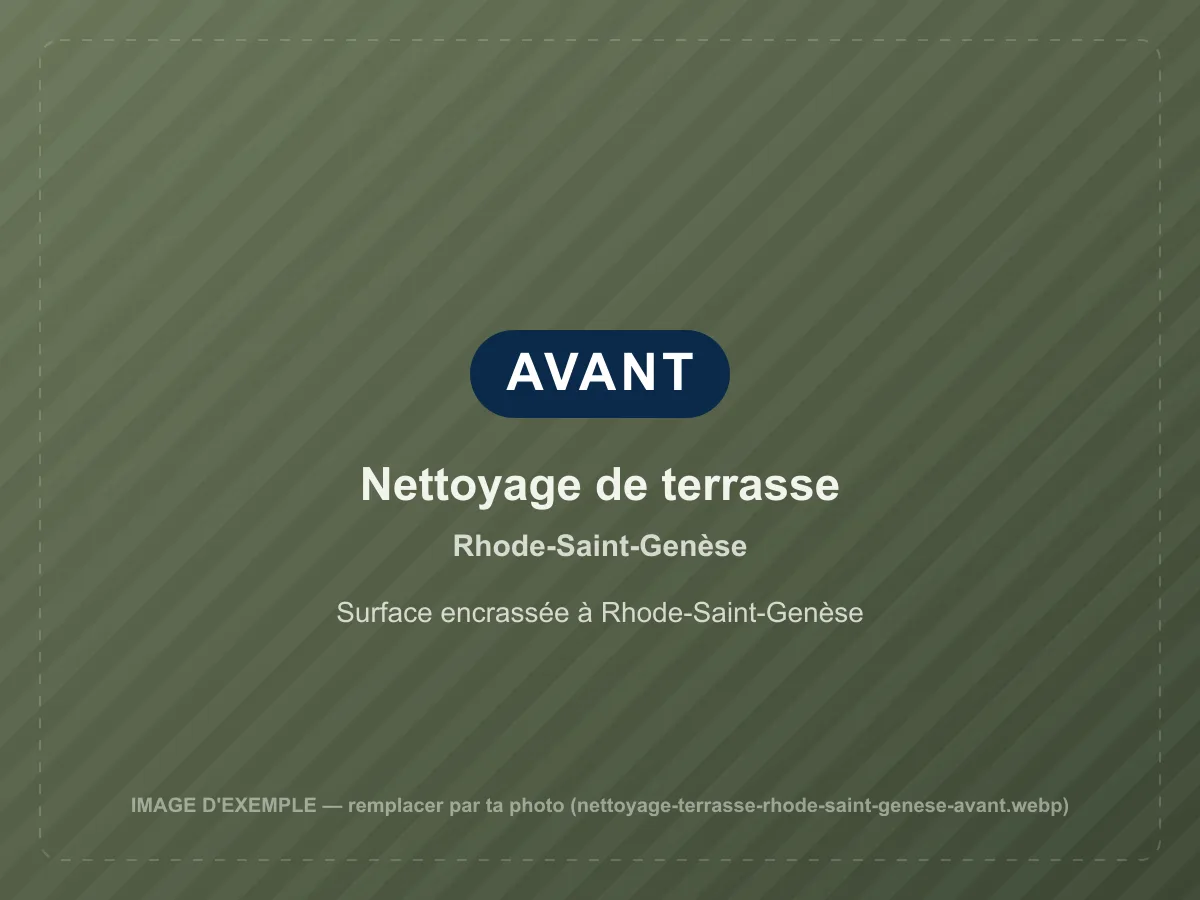 Nettoyage de terrasse avant nettoyage à Rhode-Saint-Genèse