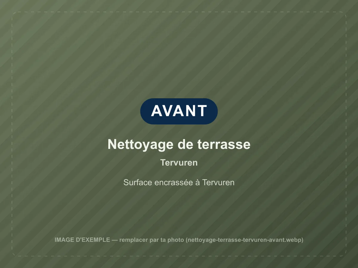Nettoyage de terrasse avant nettoyage à Tervuren
