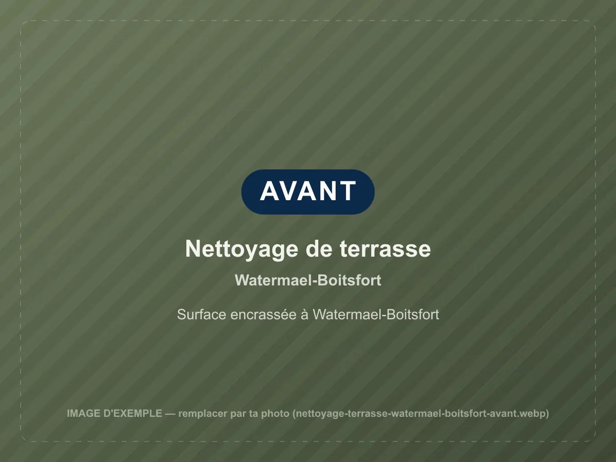 Nettoyage de terrasse avant nettoyage à Watermael-Boitsfort