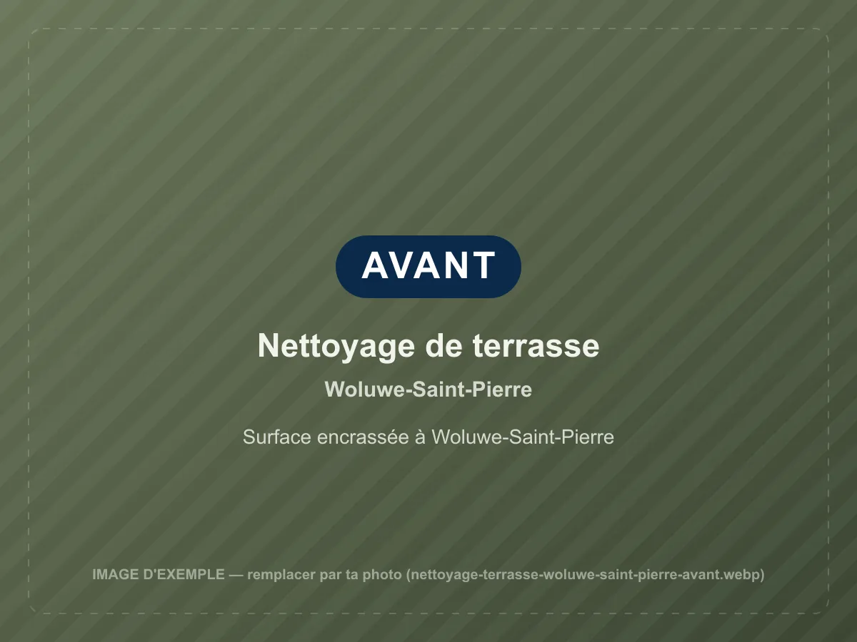 Nettoyage de terrasse avant nettoyage à Woluwe-Saint-Pierre